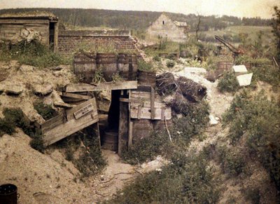 Shelter on the Boevre Farm, Soissons, Aisne, France, 1917 by Fernand Cuville